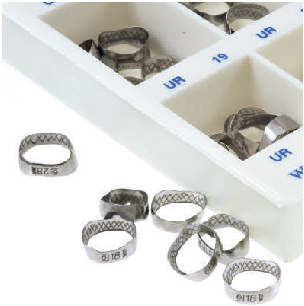 Case layout with loose bands, marked UR